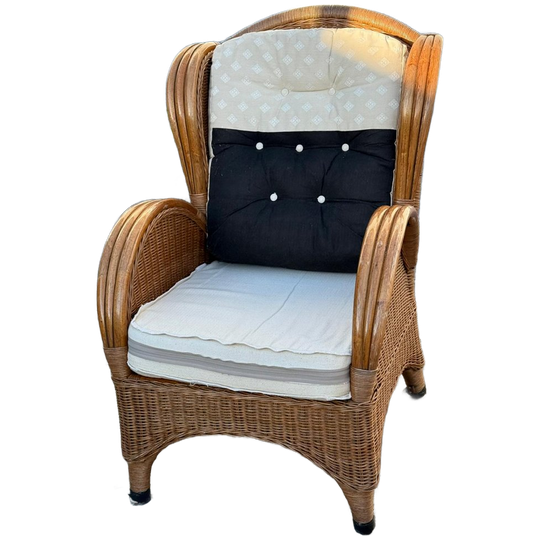 Vintage Wicker Armchair, 1