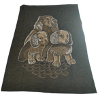 Bruin Creme Deken Met Honden Afbeelding thumbnail 1
