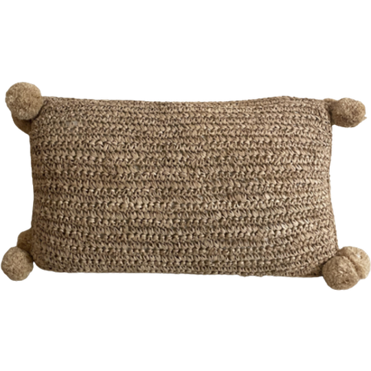 Rechthoekig Kussen, Raffia 1