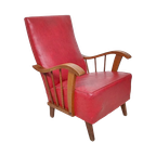 Nb20 – Fauteuil Jaren 50 – Rood Skai thumbnail 1