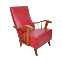 Nb20 – Fauteuil Jaren 50 – Rood Skai