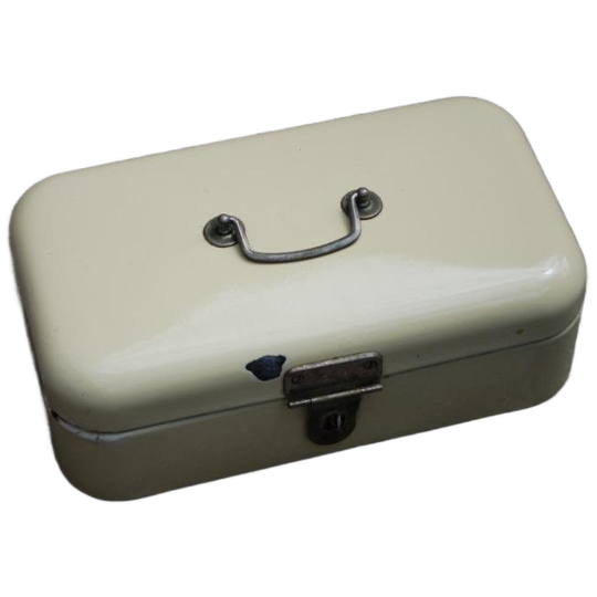 Emaille Broodtrommel Cremekleurig 1