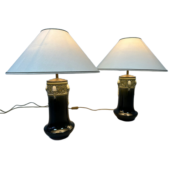 2x Art Nouveau (fives-lille) Lampen – Gustave De Bruyn 1