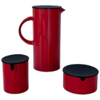 Stelton Karaf Suikerpot Melkkan Erik Magnussen Vintage Rood thumbnail 1