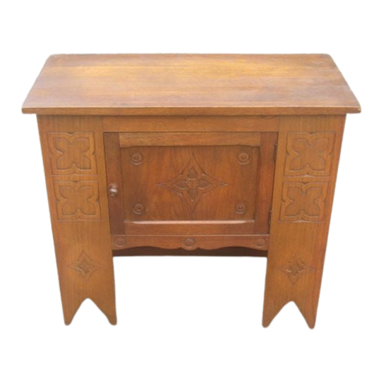 Vintage Klein Kastje Met Houtsnijwerk 1