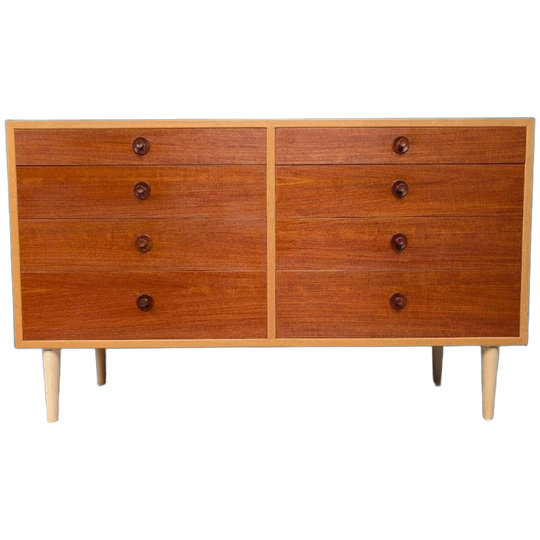 Vintage Dubbele Ladekast, Borge Mogensen, Deens Design 1