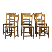 Antieke Kerkstoelen (6St) - Prijs Per Set