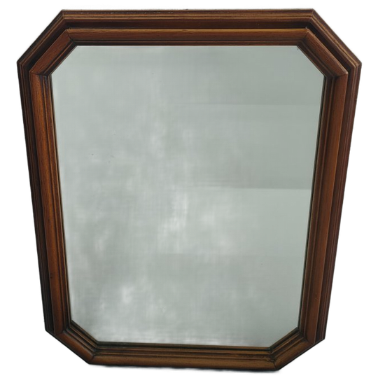 Rechthoekige Wandspiegel Met Houten Frame 1