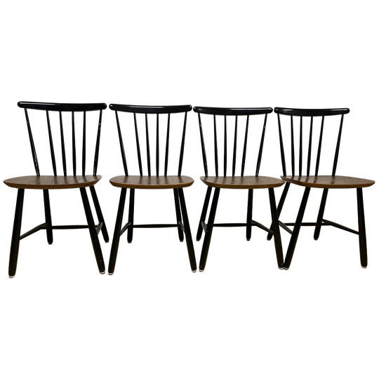 4-tal Tapiovaara Teak Houten Vintage Eetkamer Stoelen 1