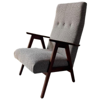 Jaren 50 Vintage Fauteuil Nieuw Schuim En Bekleding