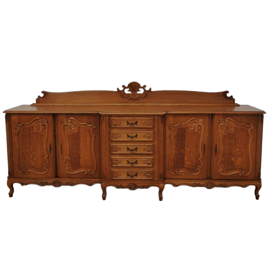 Grote Vintage Louis Xv Wandkast, Buffetkast, Dressoir, Ladekast 1