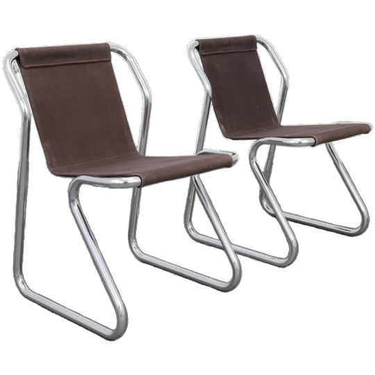 Set Of 2 Slingback Chairs By Topform, 1970s 1