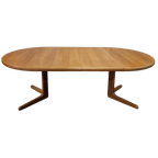 Xxl Vintage Deense Eettafel Uittrekbare Tafel Ronde Ovale thumbnail 1