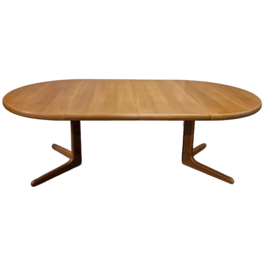 Xxl Vintage Deense Eettafel Uittrekbare Tafel Ronde Ovale 1