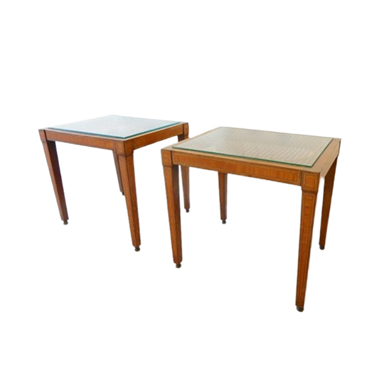 Retro Vintage Bijzettafel Jaren 60 / 70 Plantentafel Riet 1