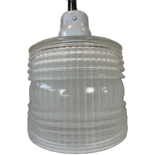Vintage Industriële Hanglamp – Europhane (mat Glas) 1