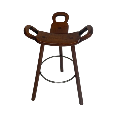 Sergio Rodrigues - Barstool Model ‘Marbella’ - Made By Confonorm - 1970’S, Spanish, Brutalist Des