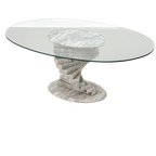 Salontafel Met Marmeren Voet En Glazen Blad 65063 thumbnail 1