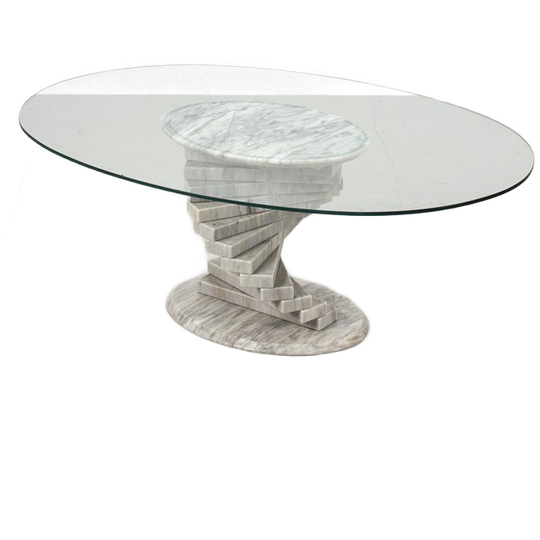 Salontafel Met Marmeren Voet En Glazen Blad 65063 1