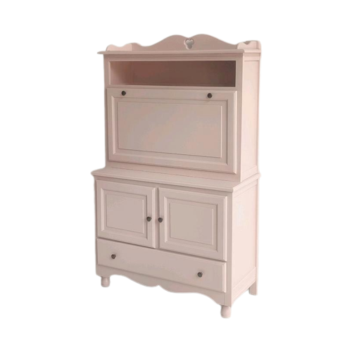 Roze Secretaire Kast, Roze Klepkast, Roze Bureau