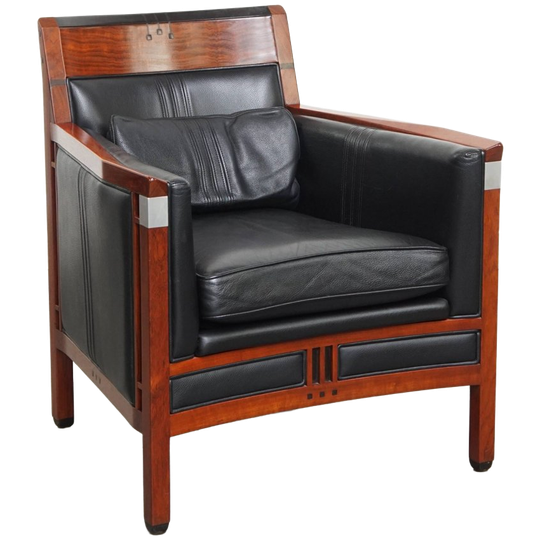 Schuitema Art Deco Design Fauteuil Uit De Decoforma Serie Met Zwart Leer 1