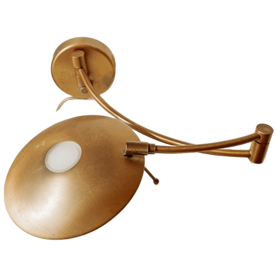 Messing Schotel Wandlamp Met Ingebouwde Dimmer 1