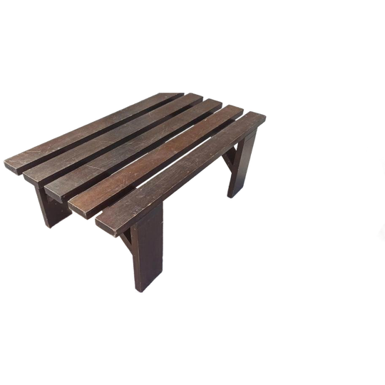 Vintage Houten Lattenbank Salontafel Bijzettafel, P/p/s 1