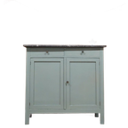 Groene Vintage Commode Met Grijs Marmeren Blad thumbnail 1