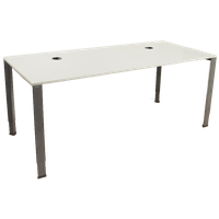 Ahrend 700 Bureau, Lichtgrijs Blad, 180 X 80 Cm, Hoogte Verstelbaar Onderstel
