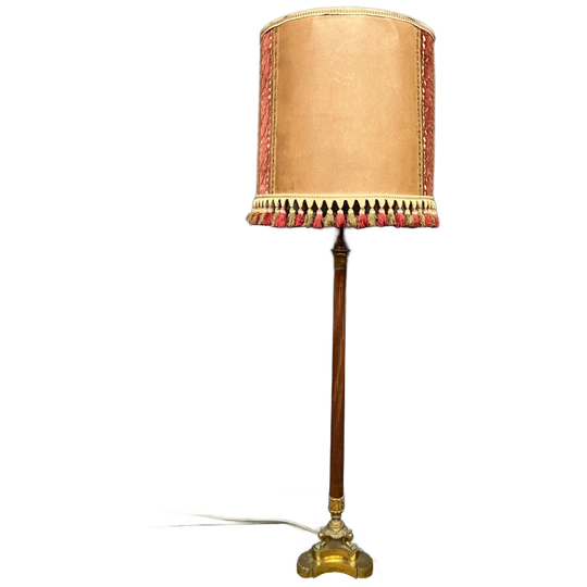 Antieke Staande Lamp In Empirestijl. Massief Hout En Massief Brons. 1