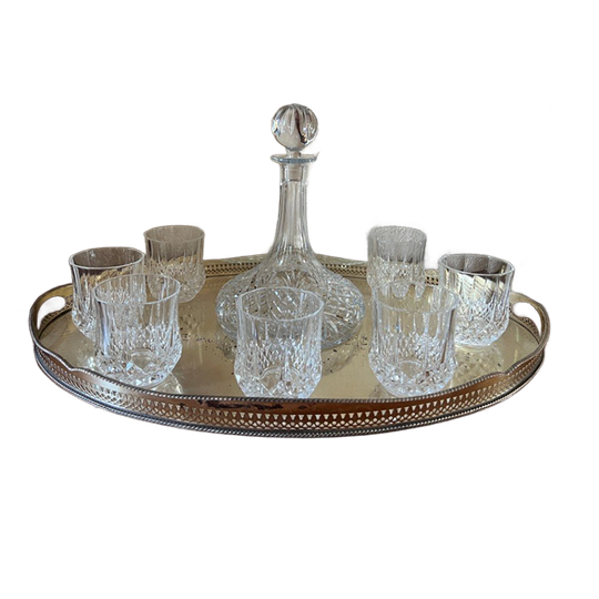 Whiskeyset – Karaf, 7 Glazen, Dienblad. 1