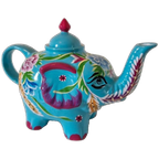 Vintage Theepot Koffiepot Olifant Keramiek thumbnail 1