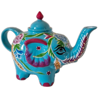Vintage Theepot Koffiepot Olifant Keramiek