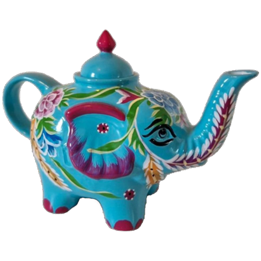Vintage Theepot Koffiepot Olifant Keramiek 1