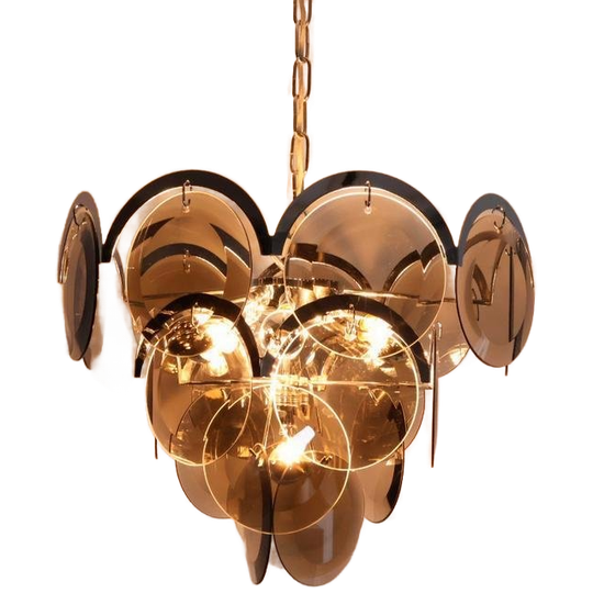 Vintage Hanglamp | Design | Rookglas | 6 Lichtpunten 1