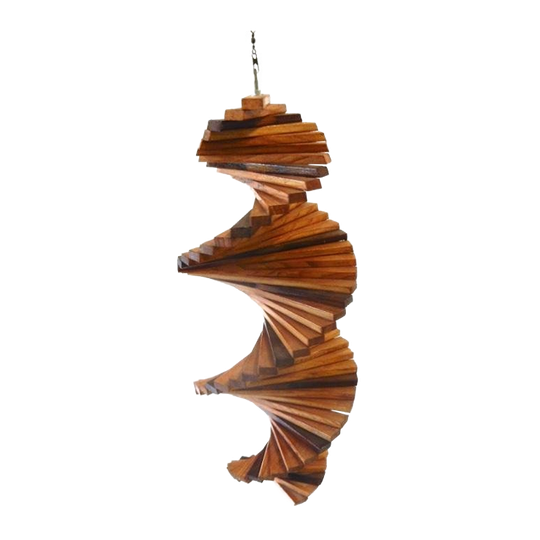 Vintage Windspiraal Molen Hout Jaren 70 1