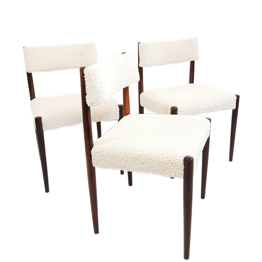 3 Vintage Stoelen | Bovenkamp (?) Dining Chairs Off White 1