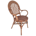Vintage Boho Rotan Bamboe Stoel thumbnail 1