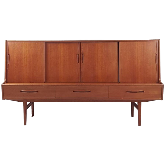 Vintage Buffetkast Teak | Deense Wandkast | Drankenkast 1