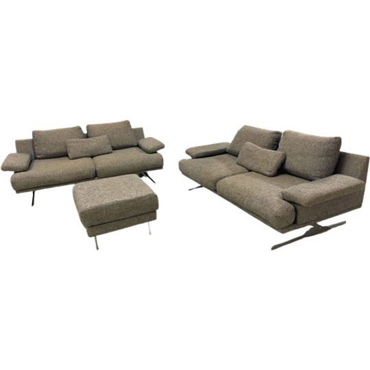 Design Grijze Stoffen Bankstel 1