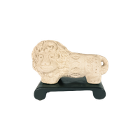 Bitossi - Aldo Londi - Leeuw - Leeuw Op Standaard - Ongeglazuurd - Sculptuur - Flavio Montelupo -
