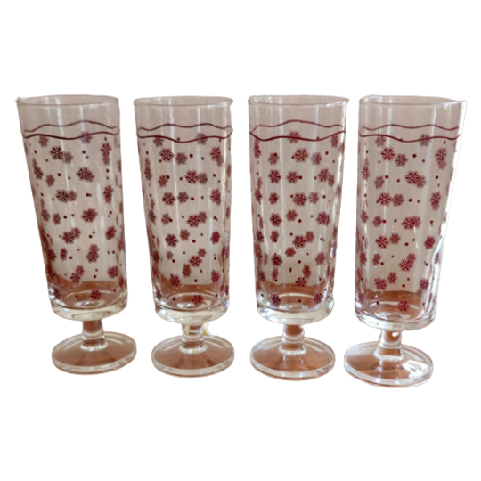 4x France Vintage Borrelglazen Wijnglazen Champagne Glazen 1