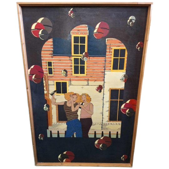 Kunst, Schilderij, Abstract Geverfd, Signatuur Plaisier. J 1