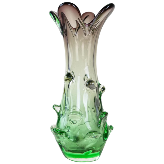 Green Vase, Murano Glass, 1960s, Made In Italy 1