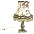 Marmer/Franje Kap Lampje Vintage Tafellamp thumbnail 1