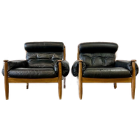Set Van 2 Vintage Zweedse Fauteuils /eenzitten Eric Merthen