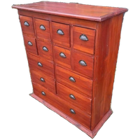 Fraaie Vintage Ladenkast, Apothekerskast, Archiefkast