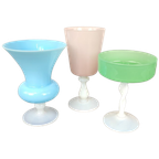 3 Opaline Pastelkleurige Vazen thumbnail 1