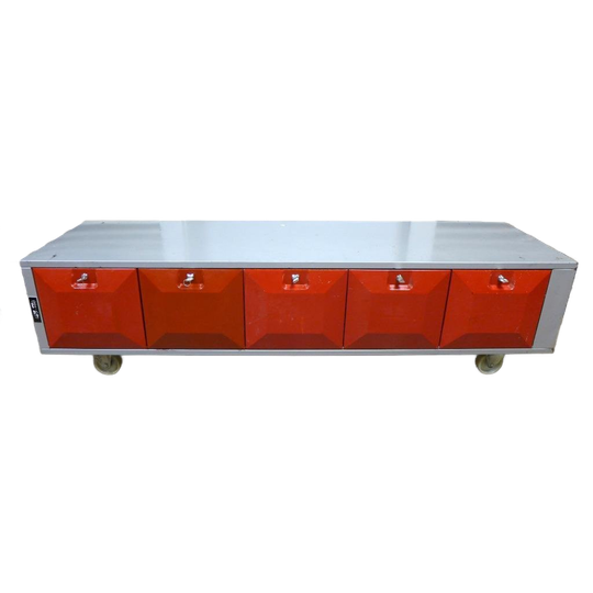 Prachtige Rode Retro Vintage Tv Kast 1