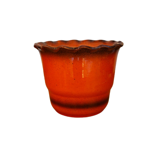Vintage Bloempot Bloempotje Potje Oranje Jaren 70 1